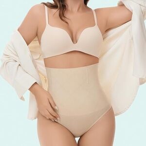 NWT Women’s High Waisted Tummy Control Thong Underwear Shapewear Size Large